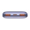 Baseus Bipow Pro Powerbank, 10000mAh, 2xUSB, USB-C, 20W (lila)