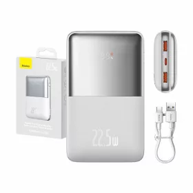   Baseus Bipow Pro Powerbank, 20000mAh, 2xUSB, USB-C, 22.5W (fehér)