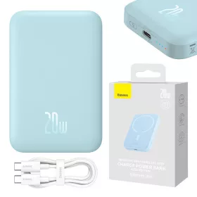   BASEUS MagSafe Vezeték Nélküli Mini Powerbank 6000mAh, USB-C, 20W (PPCX130003)