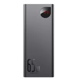   Powerbank Baseus Adaman Metal 20000mAh, PD, QC 3.0, 65W, 2xUSB + USB-C + micro USB, (fekete)