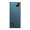 Baseus Adaman Powerbank Metal 20000mAh, PD, QC 3.0, 65W, 2xUSB + USB-C + mikro USB, (kék)