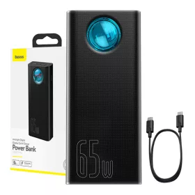   Baseus Amblight Powerbank 30000mAh, 4xUSB, USB-C, 65W (fekete)