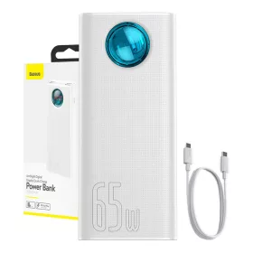  Baseus Amblight Powerbank 30000mAh, 4xUSB, USB-C, 65W (fehér)