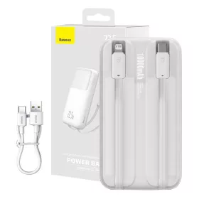   Baseus Powerbank Comet 10000mAh, USB - USB-C, lightning, 22.5W (fehér)