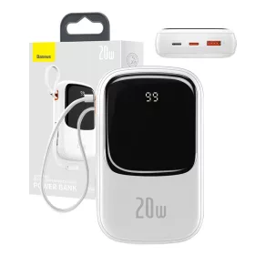   Baseus 20000mAh (Fehér) Powerbank Lightning És /USB-C Csatlakozó , 20W (PPQD060202)