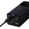 Baseus GaN3 Pro hálózati töltő 2xUSB + 2xUSB-C + AC, 65W (fekete)