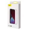 Baseus iPhone 12mini 0,25mm kijelzővédő üvegfólia 2db (Fekete)