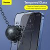 Baseus iPhone 12mini 0,25mm kijelzővédő üvegfólia 2db (Fekete)