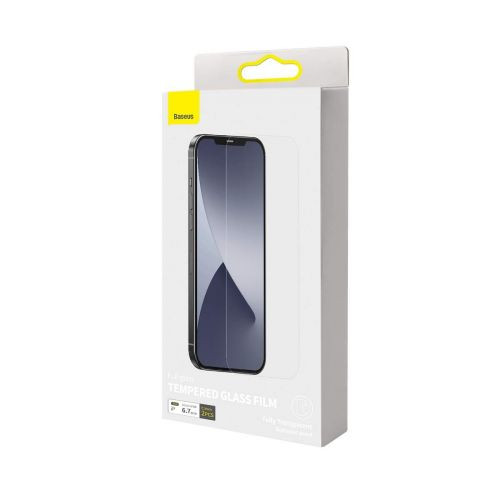 Baseus edzett üveg kijelzővédő üvegfólia 0.3mm iPhone 12 Pro Max, 2db (átlátszó)