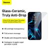 Baseus iPhone 13mini 0,3mm Full-glass szuper porcelán kristály edzett üveg, 2 db + felhelyező eszköz (Átlátszó)