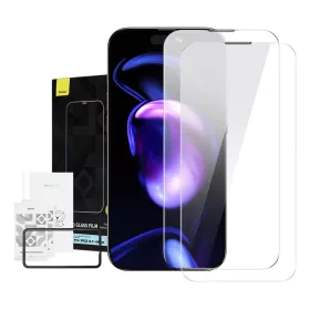   Baseus Crystal iPhone 14 Pro Max Edzett üvegfólia porálló bevonattal, 0,3 mm (2 db)