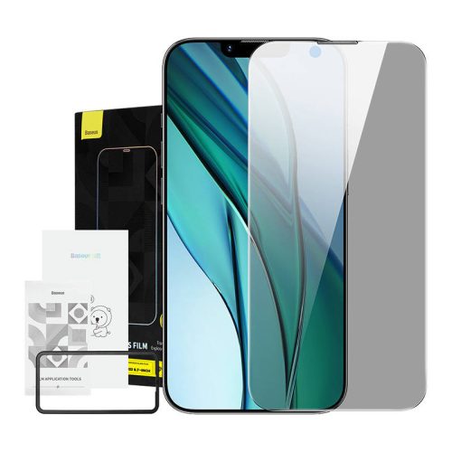 Baseus iPhone 14 Plus/13 Pro Max privatizációs szűrős üvegfólia, 0,4 mm