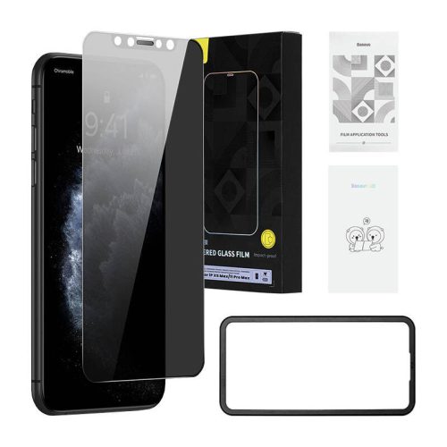 Baseus iPhone XS Max/11 Pro Max Privacy szűrős üvegfólia, 0,3mm