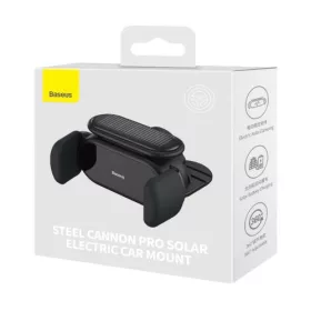   Baseus Steel Cannon Pro Solar elektromos autós telefontartó (fekete)