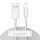 Baseus Simple Wisdom USB-Lightning kábel, 2.4A, 1,5m, 2db (fehér)