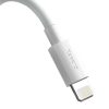 Baseus Simple Wisdom USB-Lightning kábel, 2.4A, 1,5m, 2db (fehér)