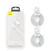 Baseus Simple Wisdom USB-Lightning kábel, 2.4A, 1,5m, 2db (fehér)