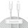 Baseus Simple Wisdom USB-C-Lightning adat/töltőkábel PD, 20W, 1,5m, 2db (fehér)