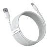 Baseus Simple Wisdom USB-C adat/töltőkábel PD 40W 5A 1,5m, 2db (Fehér)