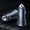 Baseus Autós Töltő U+C, PD 3.0, QC 4+, SCP FCP AFC (USB - Type C 1m kábel)  (Szürke)