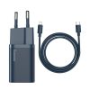 Baseus Super Si gyorstöltő 1C 20W, 1 m-es USB-C-Lightning kábellel (kék)