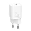 Baseus Super Si 1C 25W gyorstöltő adapter 1 m-es USB-C-USB-C kábellel (fehér)