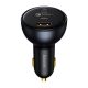 Baseus Autós Töltő U+C+C, PD 3.0, QC 5.0, PPS, ( C+C kábel 100W (20V/1.5A) 1m) 160W  (Fekete)