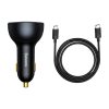 Baseus Autós Töltő U+C+C, PD 3.0, QC 5.0, PPS, ( C+C kábel 100W (20V/1.5A) 1m) 160W  (Fekete) 