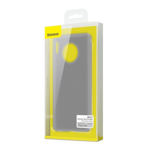 Baseus Jelly Liquid szilikon tok Huawei Mate 30 készülékhez (áttetsző fekete)