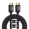 Baseus High Definition Series HDMI 2.1 kábel, 8K 60Hz, 3D, HDR, 48Gbps, 2m (Fekete)