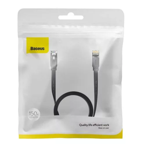 Baseus Ethernet RJ45 hálózati kábel, 1Gbps, 1.5m (Fekete)
