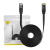 Baseus Speed Six RJ45 lapos internetkábel, 1 Gbps, 15 m (Fekete)