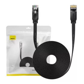   Baseus Speed Six RJ45 lapos internetkábel, 1 Gbps, 15 m (Fekete)
