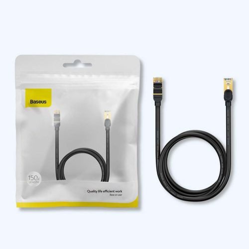 Baseus Ethernet RJ45 hálózati kábel, 10Gbps, 1m (Fekete)
