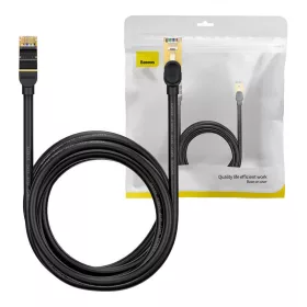 Baseus Ethernet RJ45 hálózati kábel, 10Gbps, 5m (fekete)