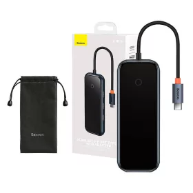   Baseus AcmeJoy 5 az 1-ben hub, USB-C - 2xUSB 3.0, USB 2.0, USB-C PD, HDMI (sötétszürke)