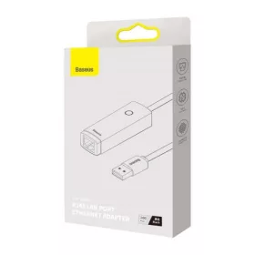   Baseus Lite sorozat USB - RJ45 hálózati adapter, 100Mbps (Fekete)