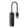 Baseus Lite sorozat USB - RJ45 hálózati adapter, 100Mbps (Fekete)
