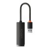 Baseus Lite sorozat USB - RJ45 hálózati adapter, 100Mbps (Fekete)