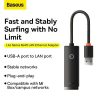 Baseus Lite sorozat USB - RJ45 hálózati adapter, 100Mbps (Fekete)