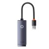 Baseus Lite Series USB-RJ45 hálózati adapter, 1000mbps (szürke)