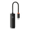 Baseus Lite Series USB-C-RJ45 hálózati adapter, 100Mbps (Fekete)