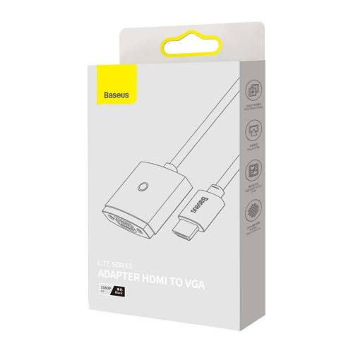 Baseus Lite Series HDMI-VGA adapter (Fekete)