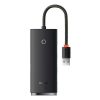 Baseus Lite Series Hub 4 az 1-ben USB - 4x USB 3.0, 25 cm (fekete)