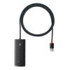 Baseus Lite Series Hub 4 az 1-ben USB - 4x USB 3.0, 1m (fekete)