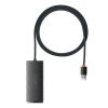 Baseus Lite Series Hub 4 az 1-ben USB - 4x USB 3.0, 1m (fekete)