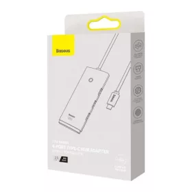 Baseus Lite Series USB-C HUB - 4x USB 3.0 - 25 cm (Fekete)
