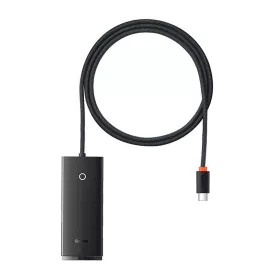   Baseus Lite Series 4 az 1-ben hub, USB-C - 4x USB 3.0 + USB-C, 1m (fekete)