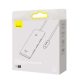 Baseus Lite Series Hub 4 az 1-ben USB-C - 4x USB 3.0 + USB-C, 2m (fekete)