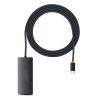 Baseus Lite Series Hub 4 az 1-ben USB-C - 4x USB 3.0 + USB-C, 2m (fekete)
